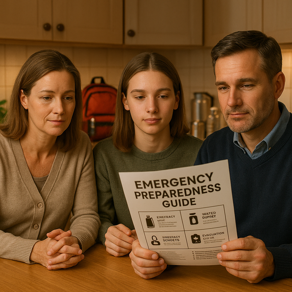 Prepared European family
